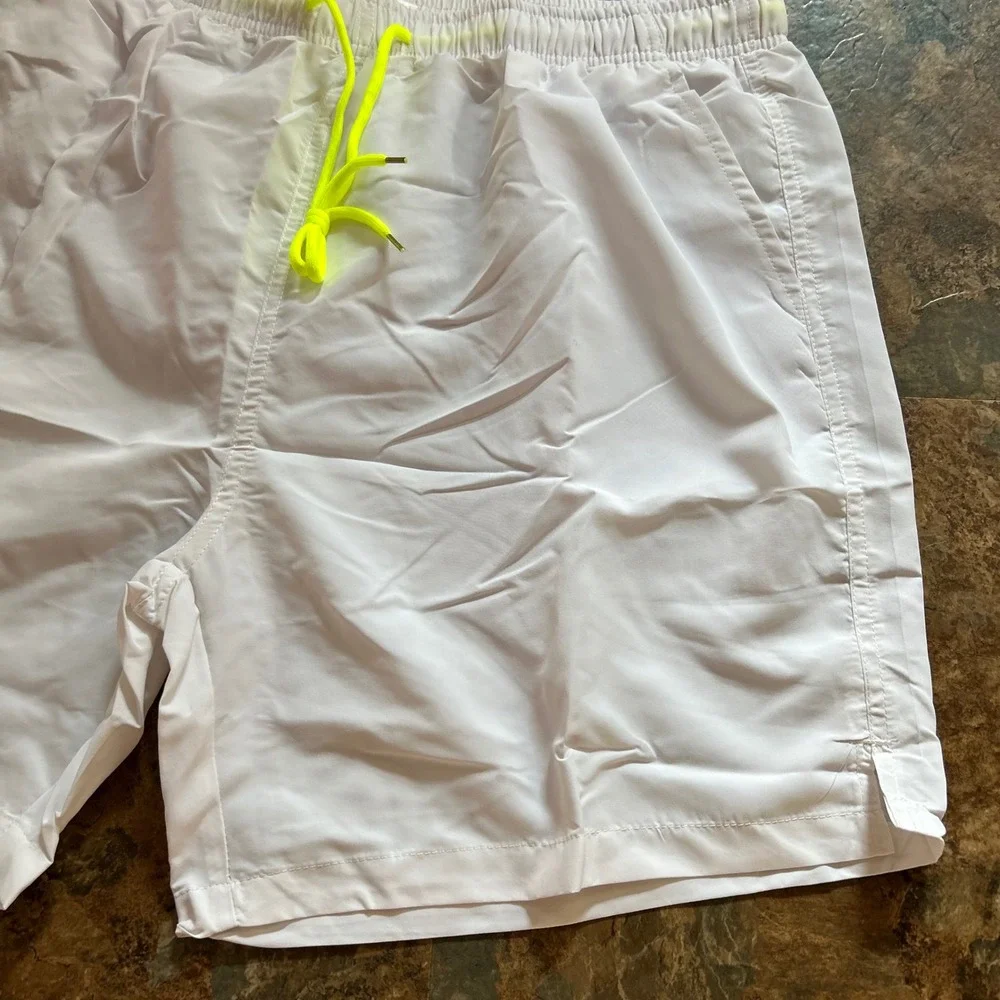 Swim Trunks Mens Size XL White Swimsuit Swimwear Shorts